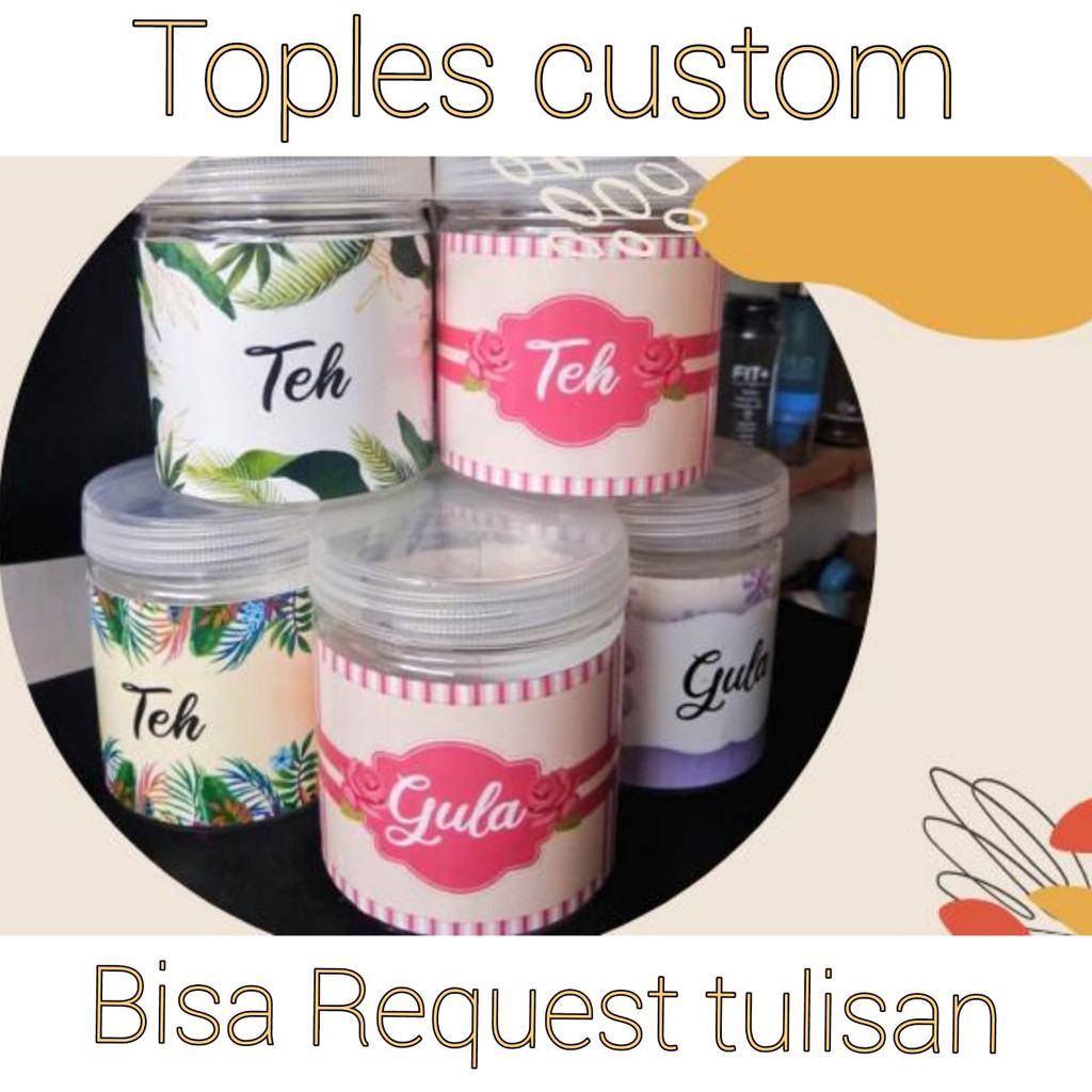 TOPLES STICKER CUSTOM ISI NAMA BUMBU DAPUR UNIK / TOPLES BUMBU DAPUR UKURAN 500gram CANTIK MENARIK