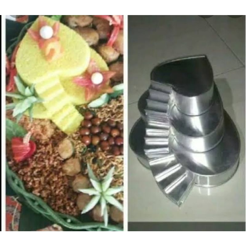 Loyang hati tangga / loyang tumpeng / loyang tumpeng tangga