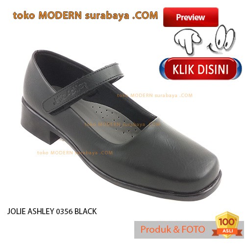 Jolie Ashley 0356 Black Sepatu Wanita Kerja Pantovel Formal slip