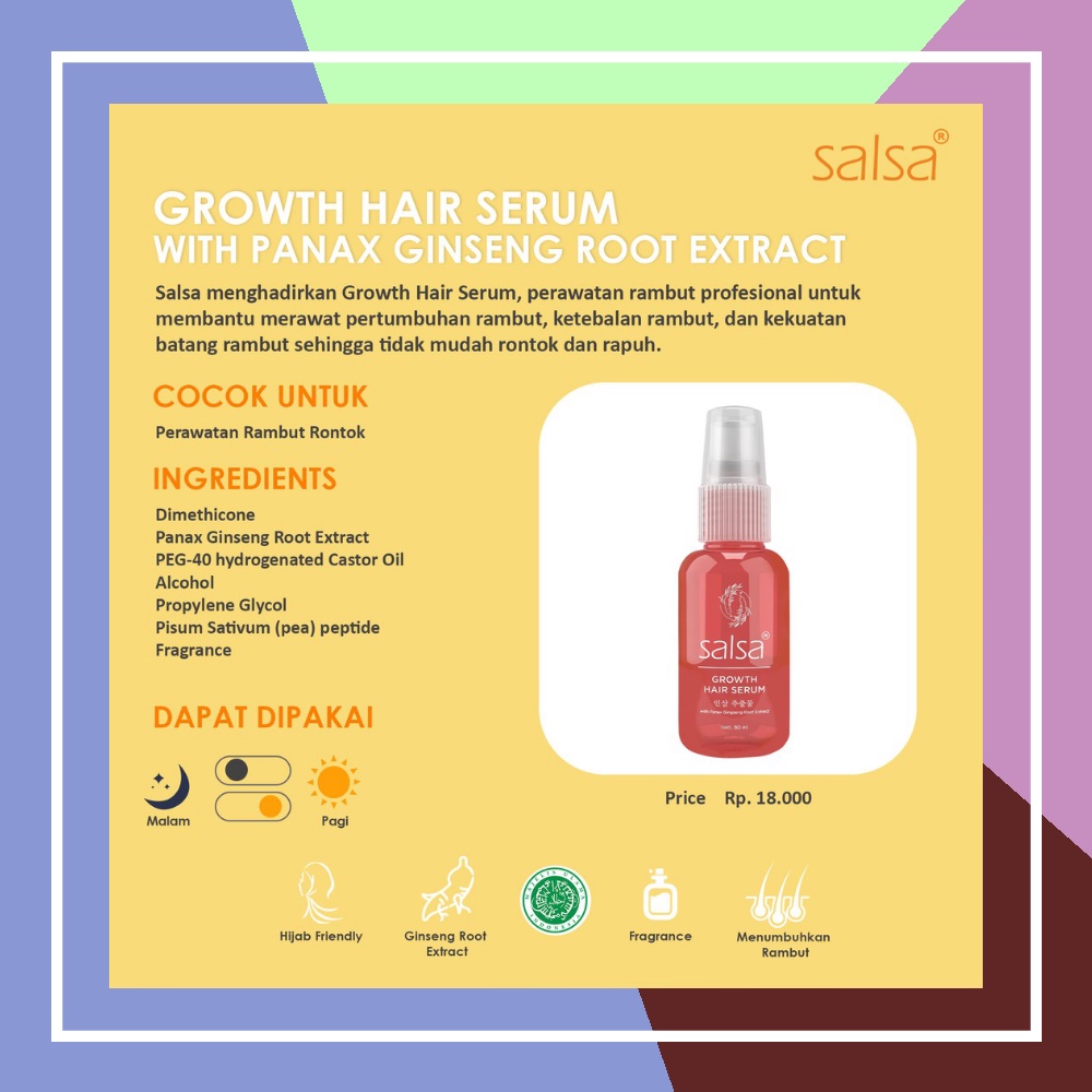 SALSA HAIR SERUM ROSE SPRAY - SERUM RAMBUT SALSA - HIJAB FRIENDLY