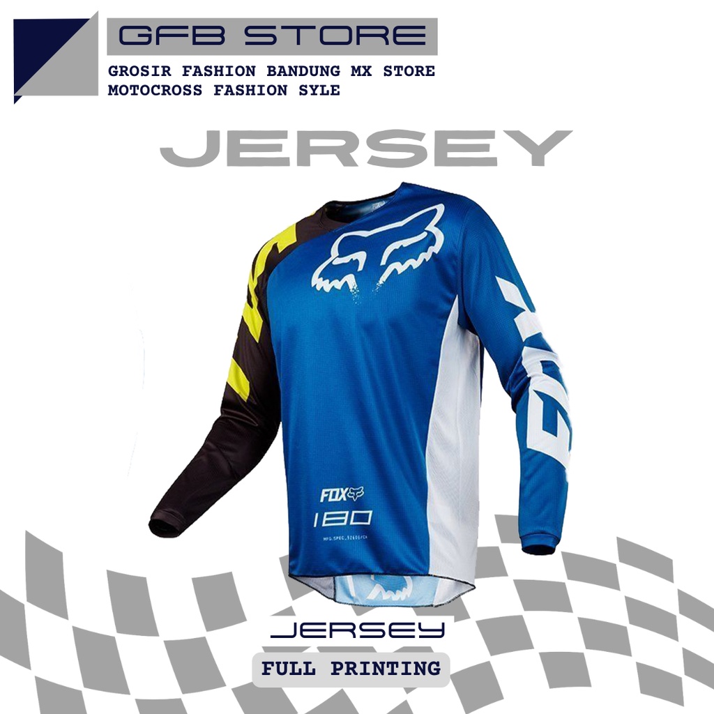 jersey set motocross trail BlueWhiteBlack