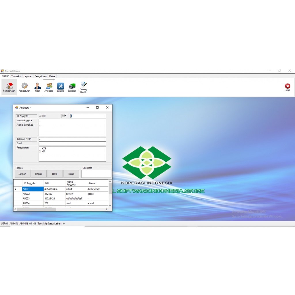 software koperasi simple original