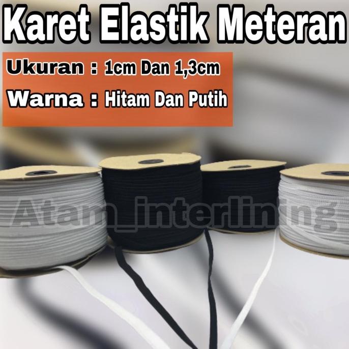 NEW PRODUCT Permeter Karet Elastik 1cm 1,3cm | Elastis Elastic masker dasi kolor AP172