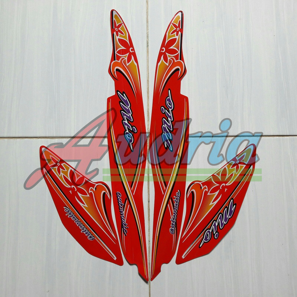 Stiker Striping Motor Yamaha Mio Sporty 2004 Merah