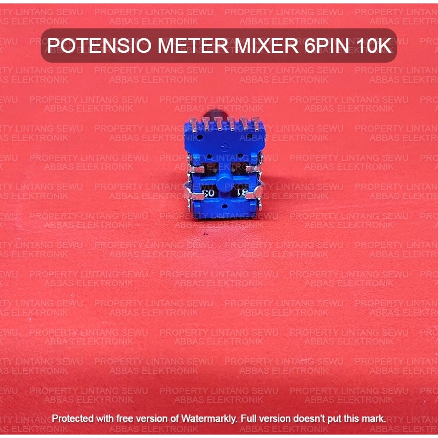 POTENSIOMETER MIXER 6 PIN 6 KAKI 10K 10 KILO OHM POTENSIO MIXER