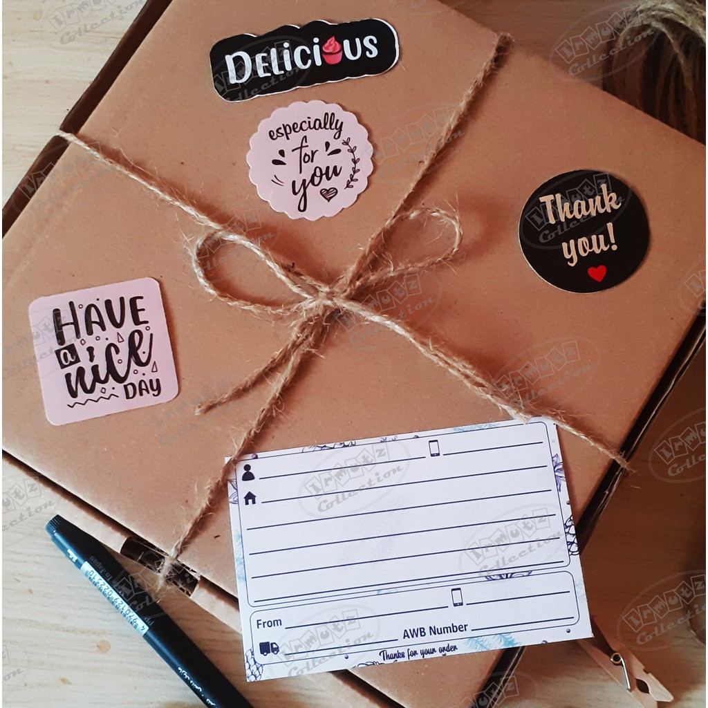 

Stiker Produk Kemasan Pengiriman Makanan Dropship No. 17