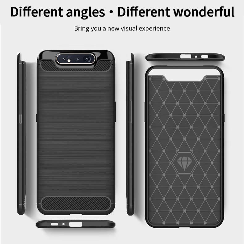 SAMSUNG A50 A50S A30S A20 A30 A70 A70S A80 Silicon Carbon Slim Fit Soft Case Premium