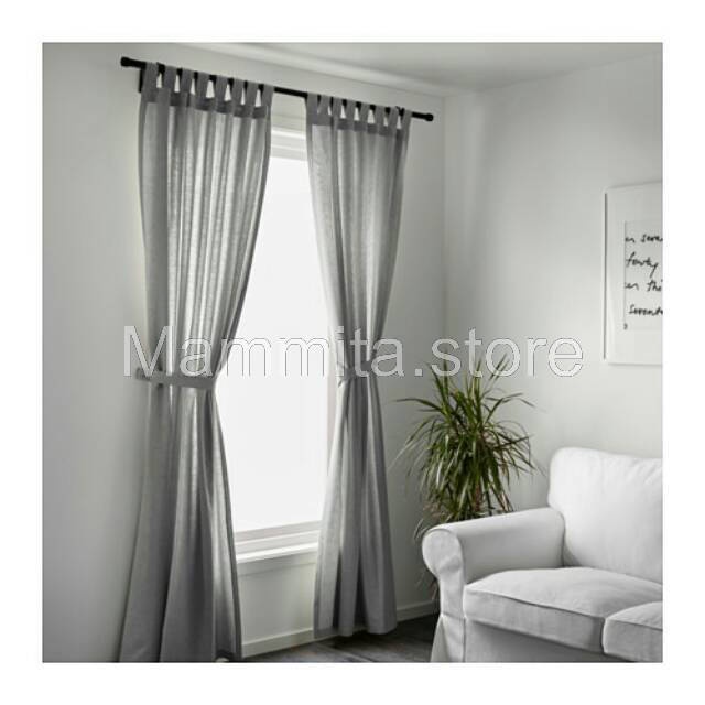 LENDA SET 1 Pasang Gorden Hordeng Dengan Pengikat, 140x250cm