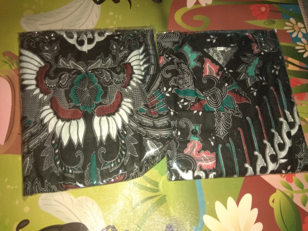 Kemeja Batik Kondangan Batik Pria Panjang Modern Motif Cakra Putih