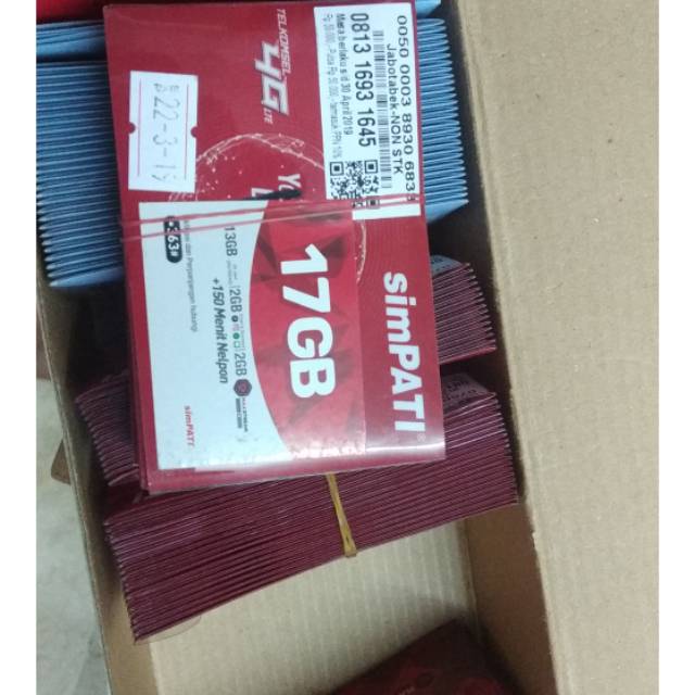 Telkomsel qouta 17GB Fresh Exp April