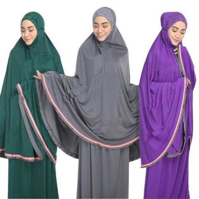 mukena khas malaysia telekung arafah