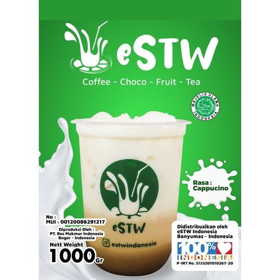 

DISKON - (BISA COD) ESTW CAPPUCINO 1000 gr / BUBUK MINUMAN CAPPUCINO 1000 gr