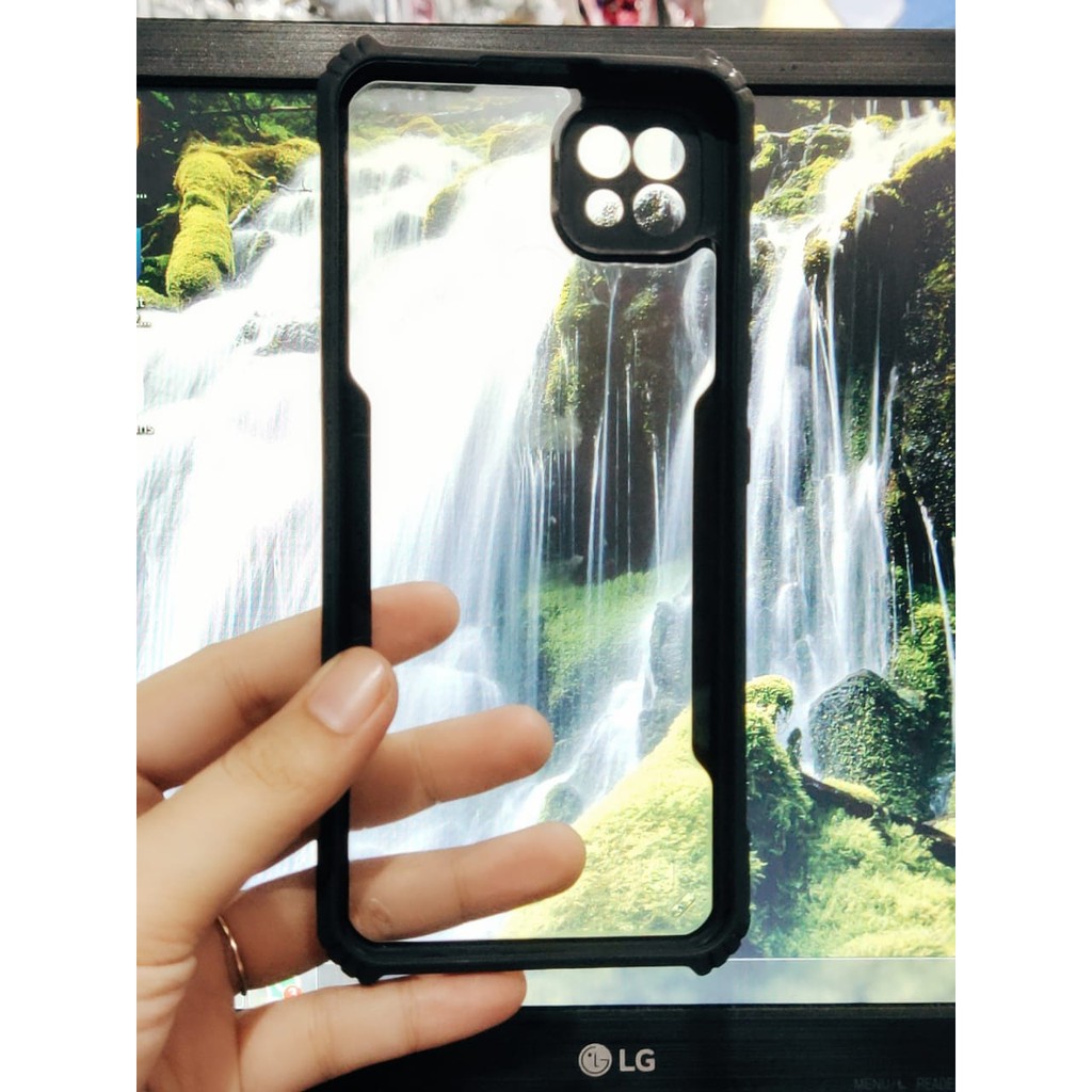 Anti Shocking Realme C21 6.5 Inch Hardcase List Hitam Acrylic Case