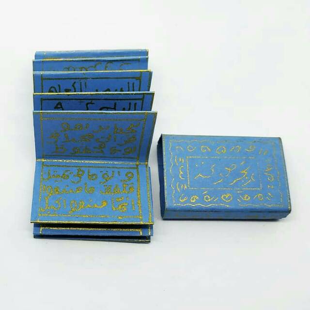 

Kitab Stambul Mini Warna Biru Tinta Emas Antik