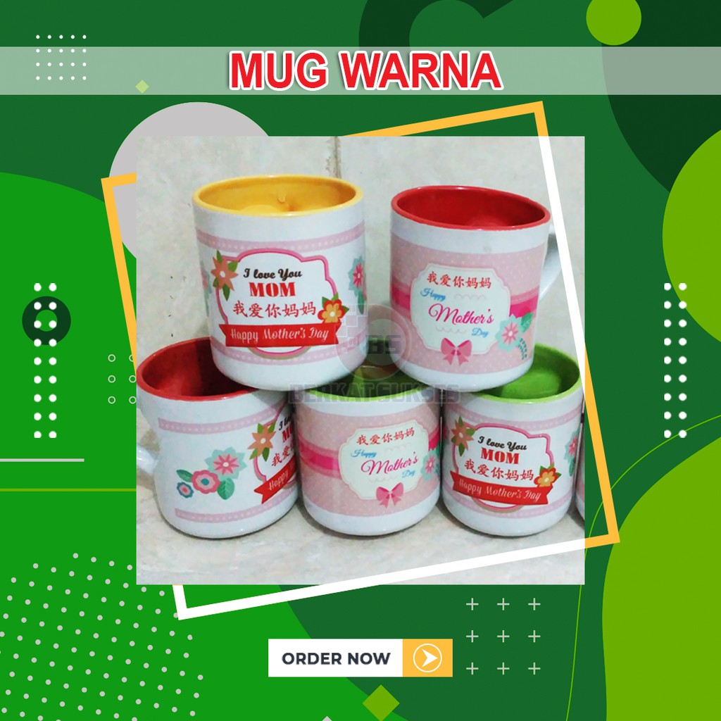MUG WARNA CUSTOM/SOUVENIR/MUG HADIAH BIRTHDAY/MUG UNIK