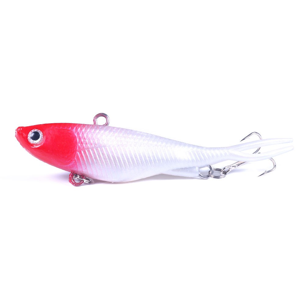 HENGJIA 1PCS 9.5cm/21g Umpan Pancing Soft VIB Fishing Lures Lead Head Jig Bait Vibe Fake Lure Fish Tail Tackle