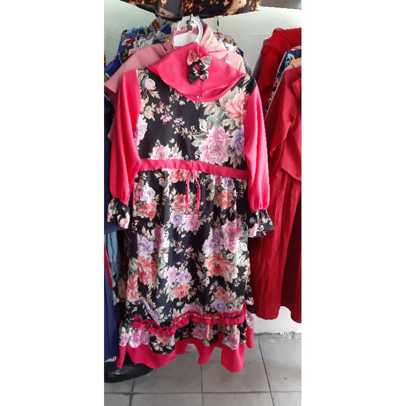 GAMIS ANAK MOTIF BUNGA REMPEL