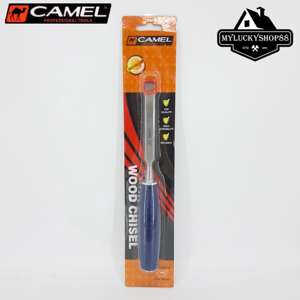 Pahat Kayu Gagang Fiber Camel 1/2&quot; Wood Chisel 0.5 Inch Pisau Ukir