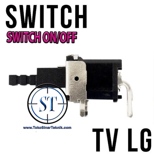 Saklar Switch Tombol Power On Off TV LG Bengkok 2 Kaki Swith Televisi Untuk LG 2 Pin KCD 5A/8A 250V