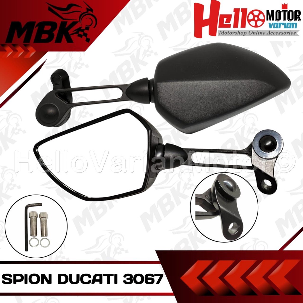 Spion Ducati Model Kaca Besar - PCX / NMAX / XMAX / AEROX / LEXI / DLL
