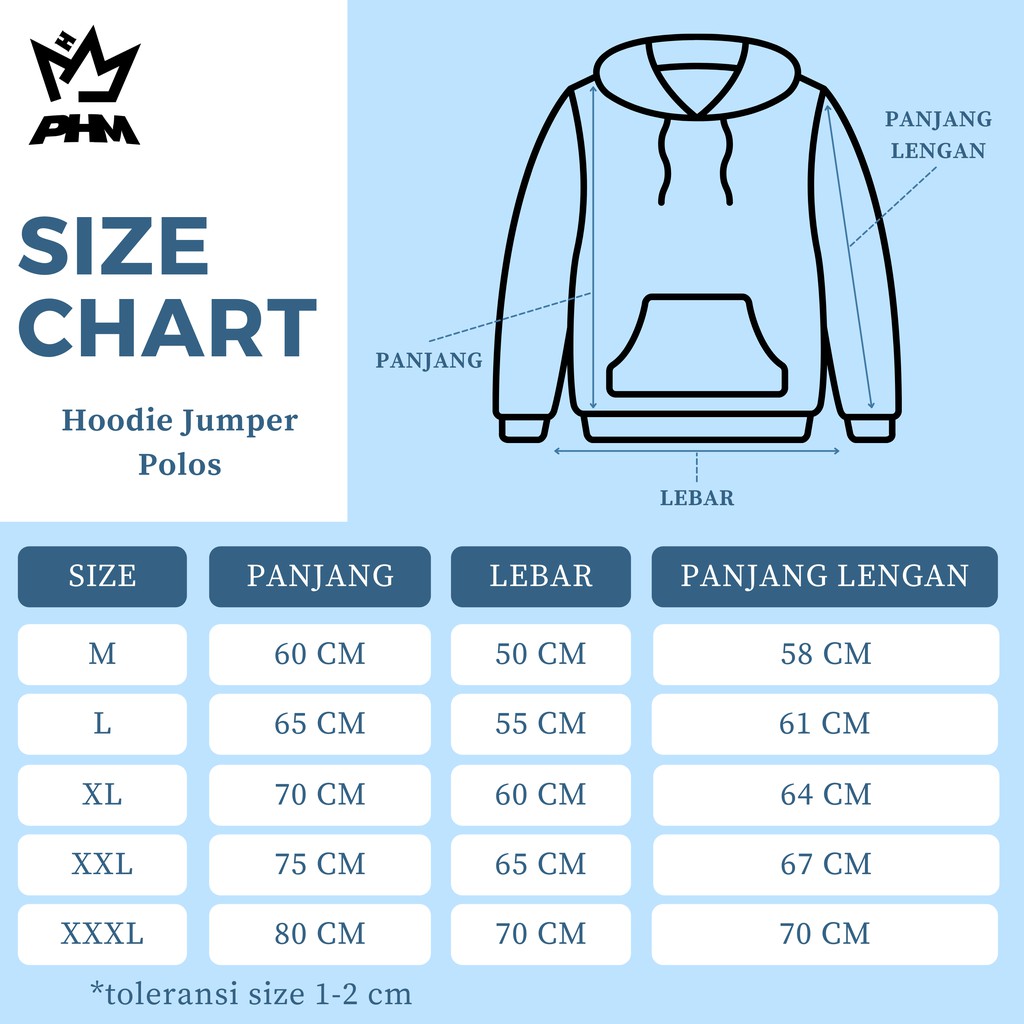 PHM Sweater Hoodie Polos Jumper Jaket Hoodie Pria Wanita Unisex