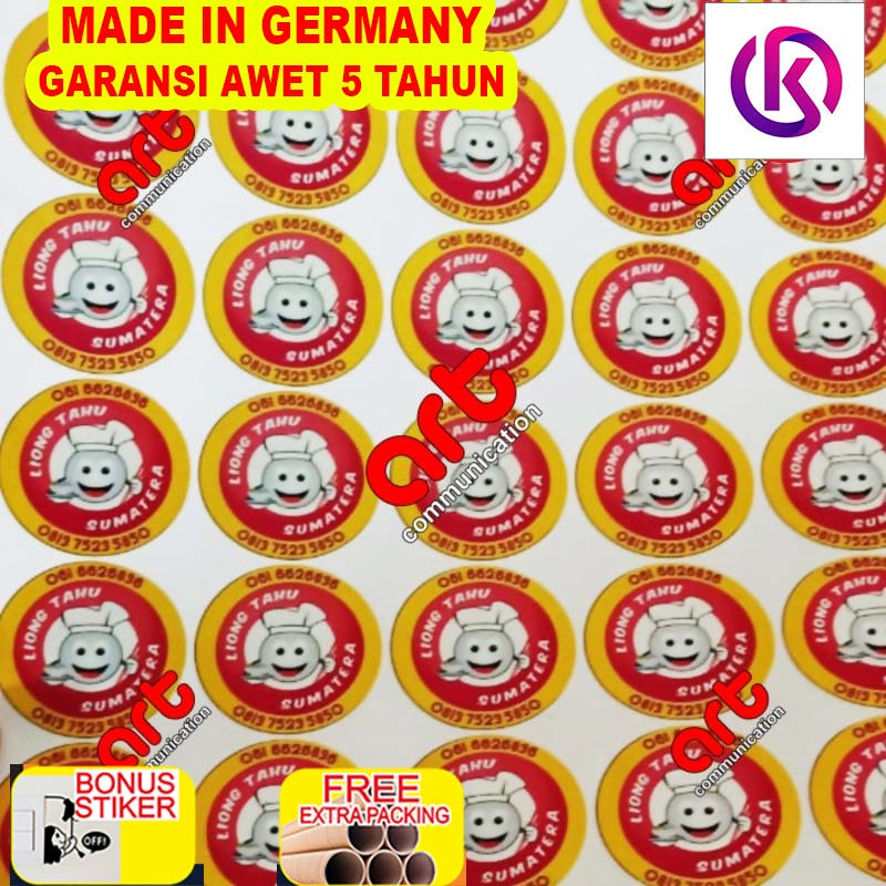 

Terlaris Stiker Label Makanan PVC tahan air
