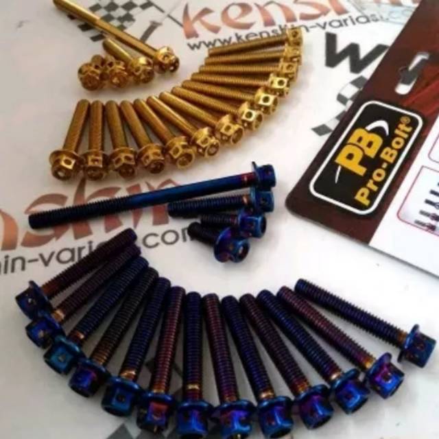 Baut Probolt Thailand Cvt Beat Scopy Baut Cvt Probolt Thailand Honda Beat Scopy Gold Blue