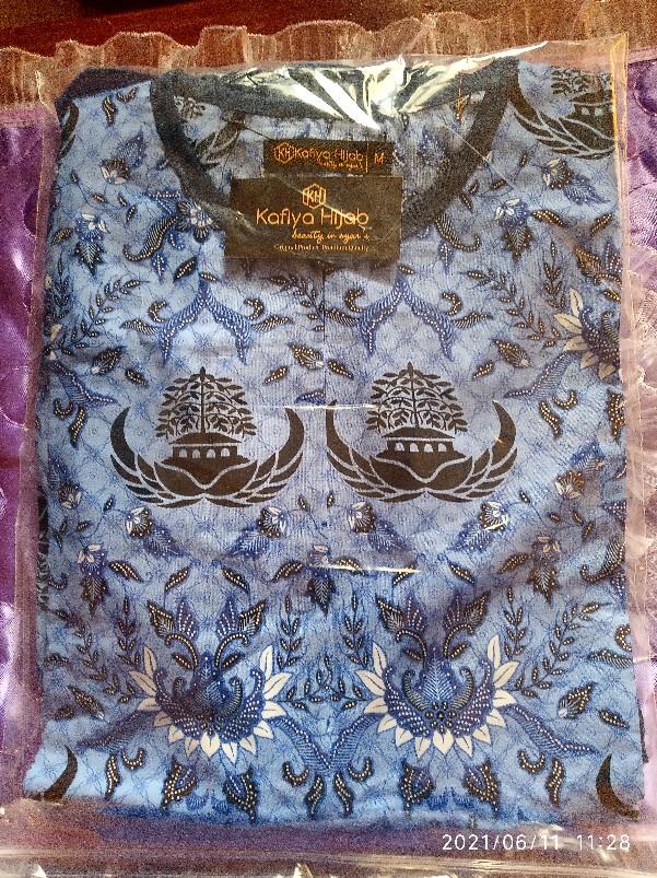 Gamis Kopri Batik Formal Model Stelan By Kafiya Hijab