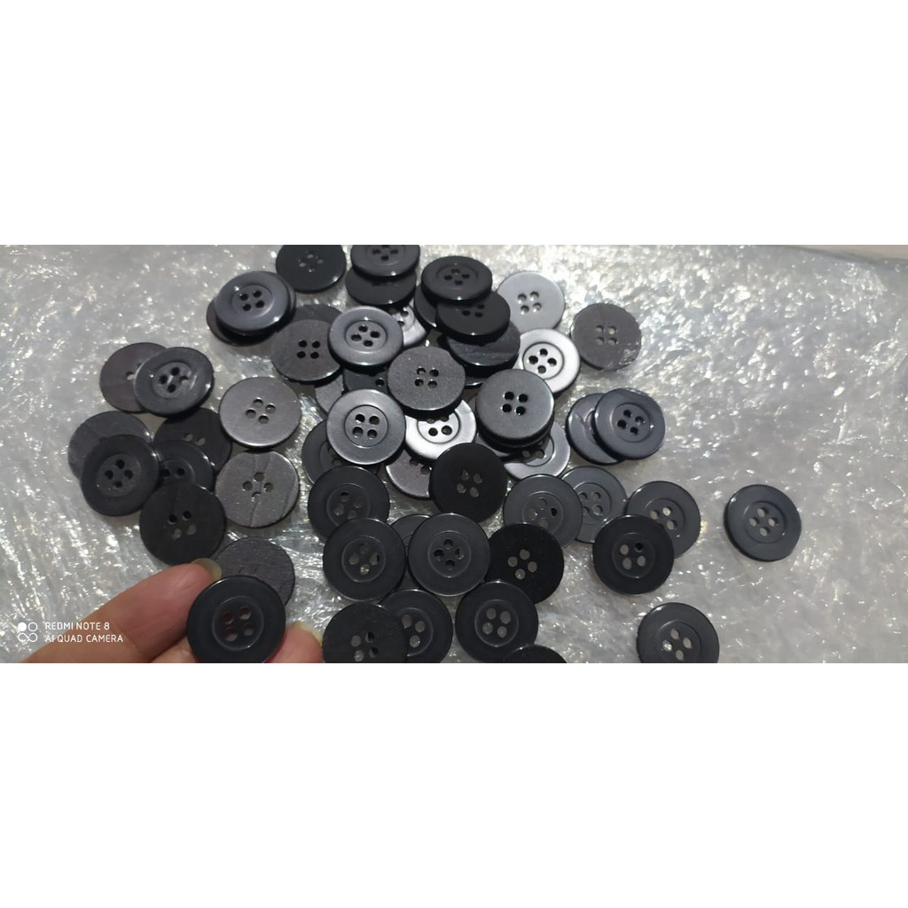 Kancing Dinas Lobang 4 UK 22 mm per Bungkus 144 pcs - Kancing dinas  2.1cm - Kancing Jas