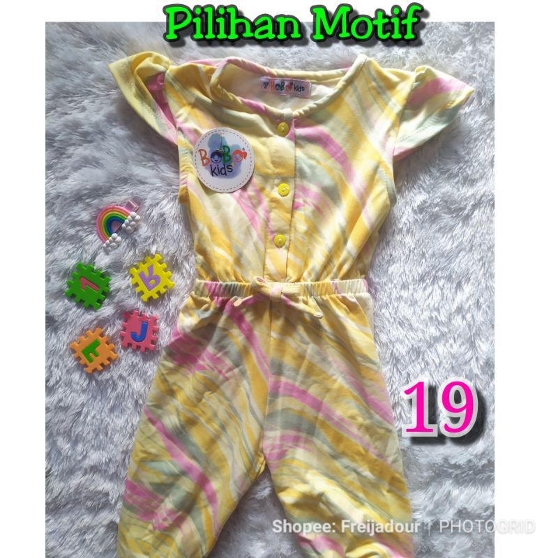 BEBAS PILIH MOTIF JUMPSUIT Panjang Anak Bobokids Baju Anak Jumper Motif