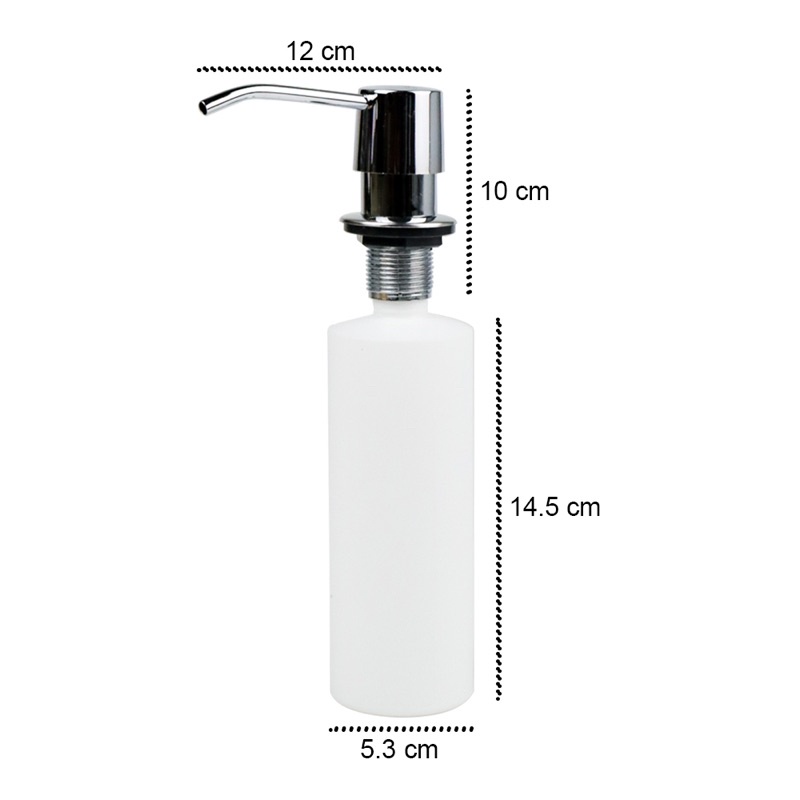 BATHE PROJECT Tempat Sabun Keran Air Soap Dispenser 220ml - JJ-3122 - Silver