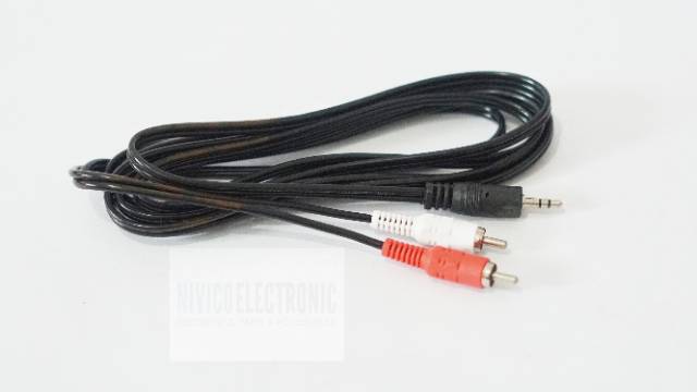 Kabel RCA 2-1 hitam 1.5m