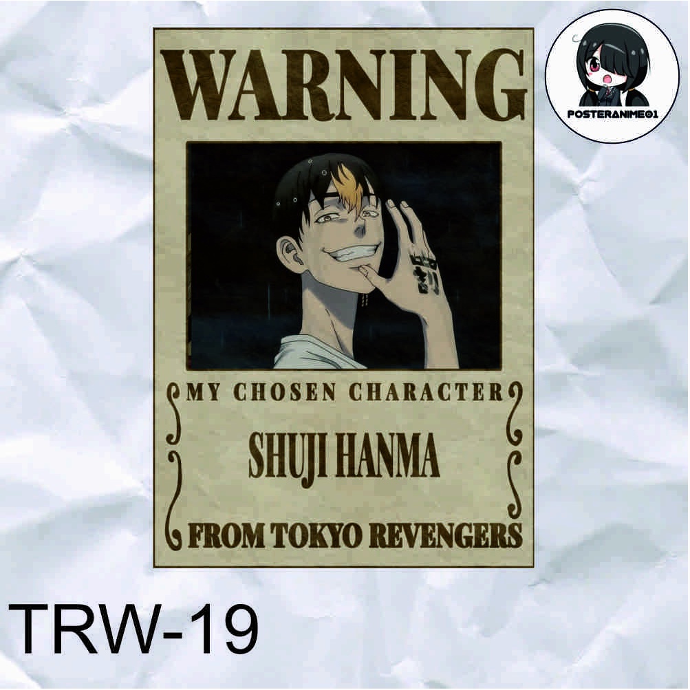 Poster Anime Tokyo Revengers | Poster Anime Tokyo Revengers Warning Aesthetic | DRAKEN | MIKEY | TERLENGKAP-19.HANMA