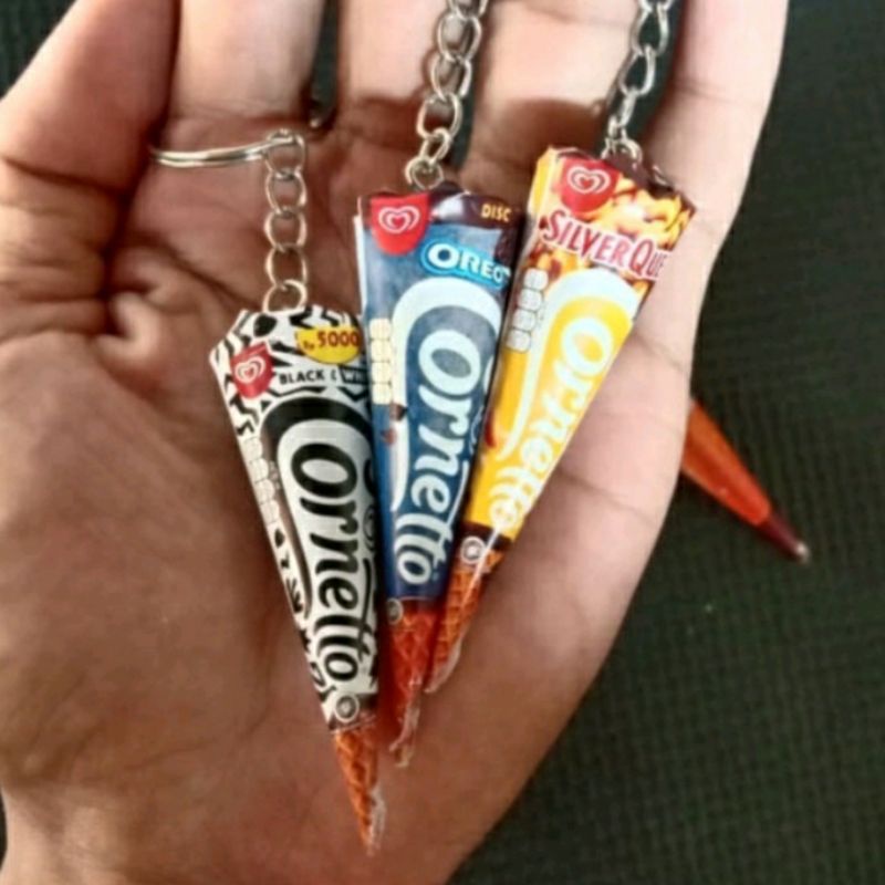 Gantungan Kunci Miniatur Unik Ice Cream (Es Krim)