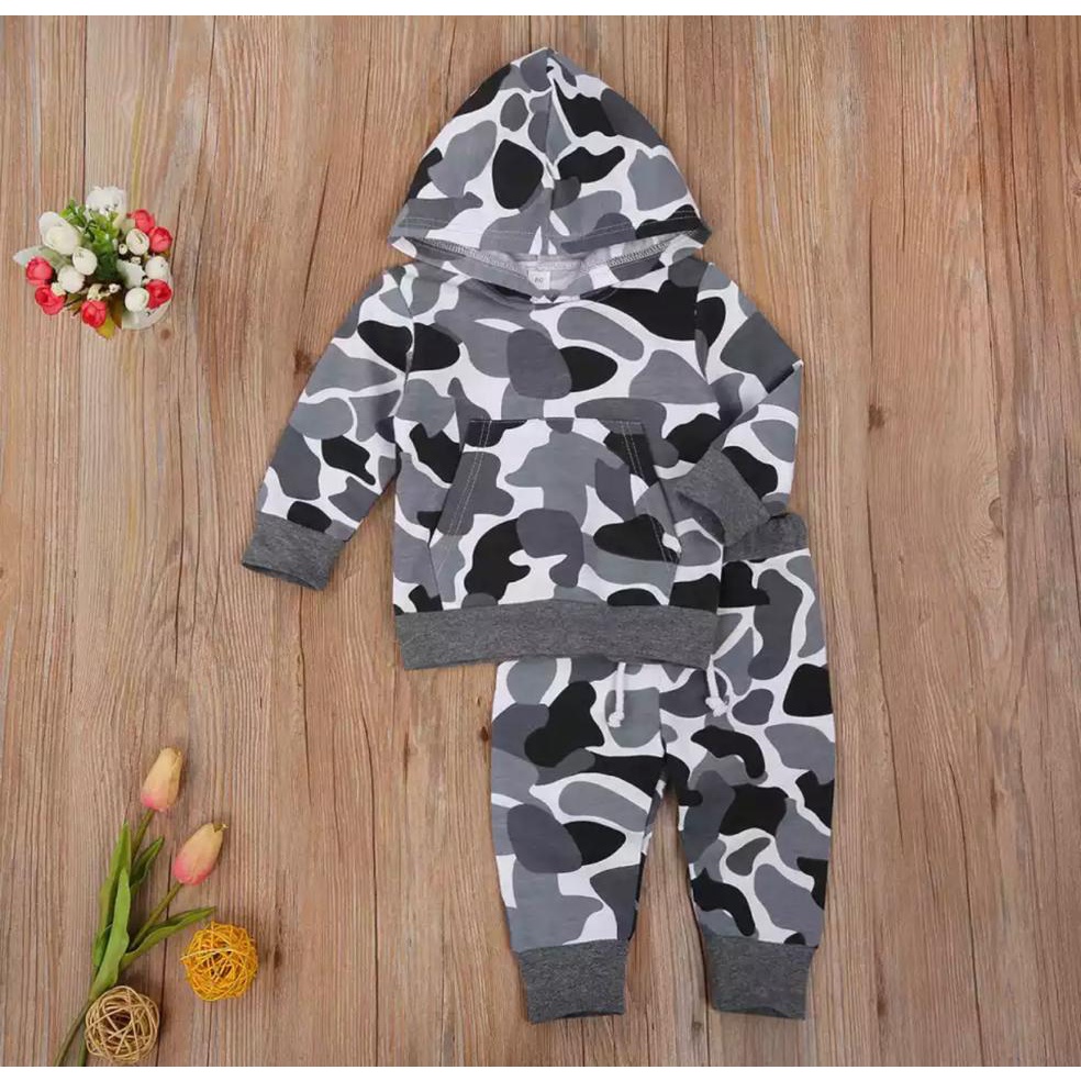 SETELAN HOODIE LORENG ANAK WARNA ABU ABU SIZE 1-5 TAHUN BAHAN BABYTERRY LEMBUT NYAMAN DIPAKAI TIDAK GERAH