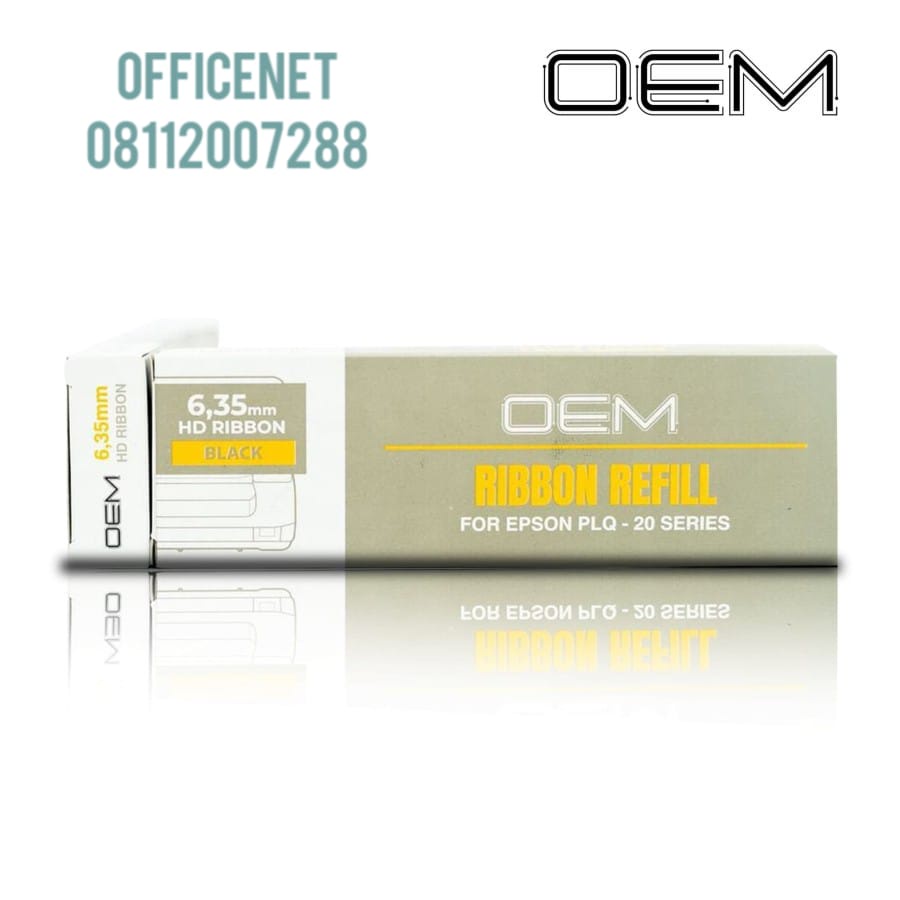 OEM RIBBON REFILL FOR EPSON PLQ-20 SERIES / TALLY 5040 (6,35MM BLACK)