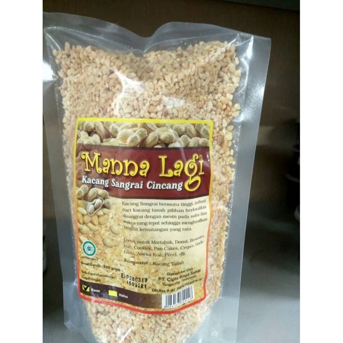 

54ekh Kacang Tanah Sangrai 500Gr / Kacang Cincang / Topping Es Krim 60J