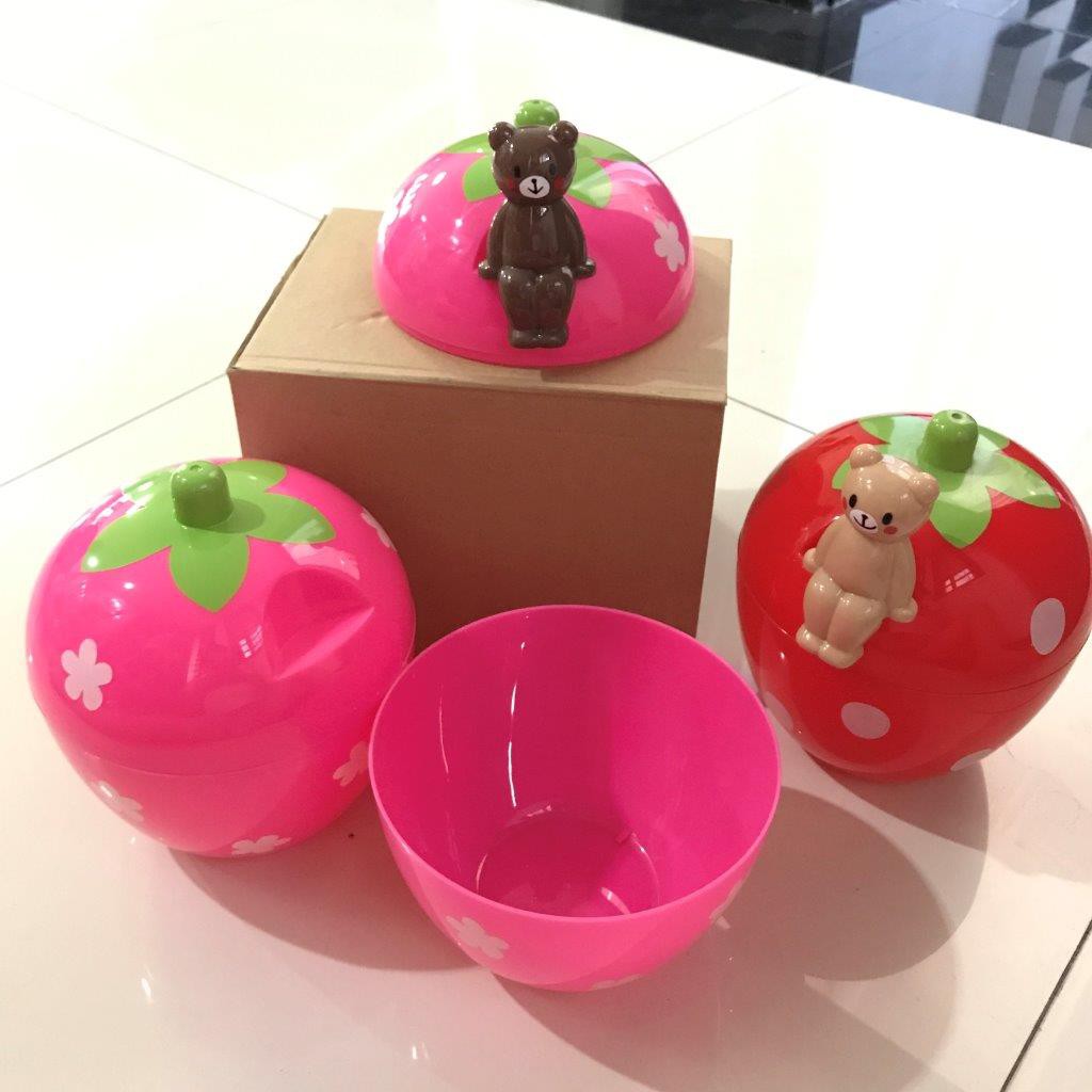 Tempat sampah strawberry kotak sampah box sampah strawberry