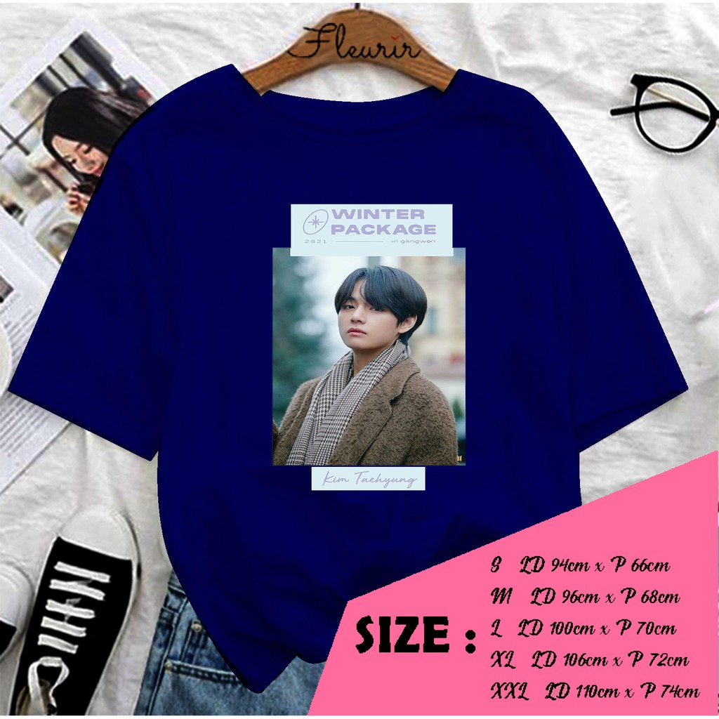 FLEURIR - KAOS TAEHYUNG WINTER KAOS  KPOP WANITA DEWASA LENGAN PENDEK TEE UNISEX OVERSIZE JUMBO