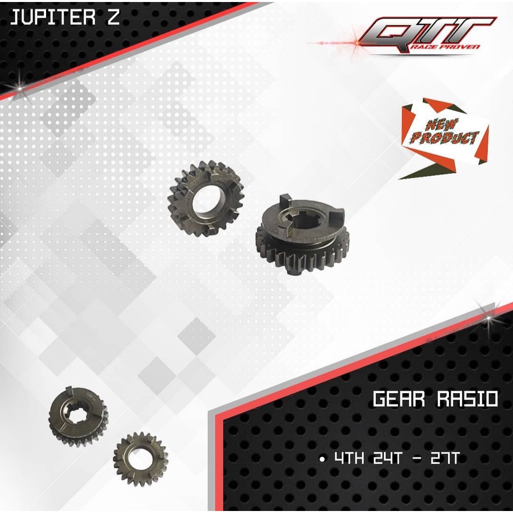 GEAR GIGI RASIO RATIO QTT RACING JUPITER Z 4TH 24-27 ORIGINAL