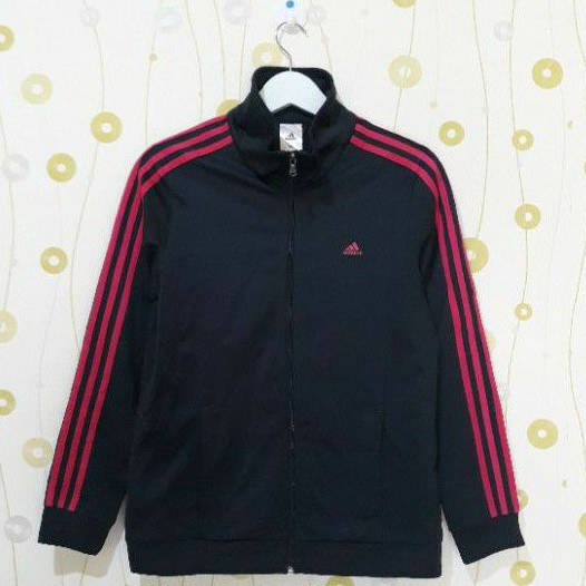 Jaket tracksuit adidas 3stripe pink