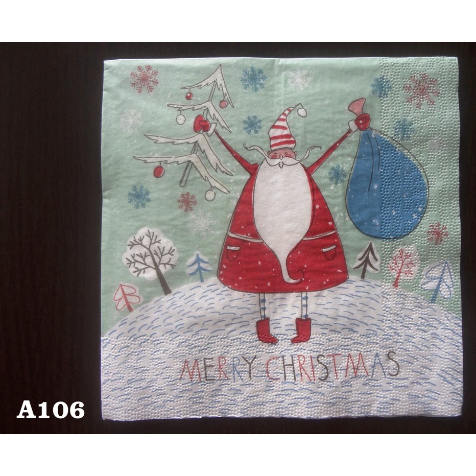 Tissue/Napkins Decoupage Santa Claus (Christmas)