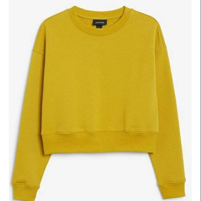 MONKI crop sweater yellow