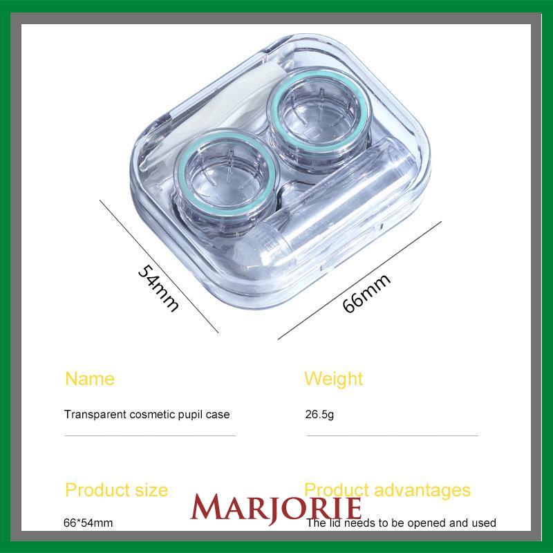 Casing Lensa Kontak Transparan Tanpa Tutup Sekrup Lucu Portabel Nyaman Bersih Higienis All-in-one Case-MJD