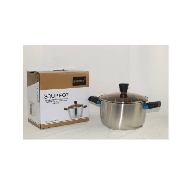 EUROPA CASSEROLE SOUP POT 22 CM PANCI SUP STAINLESS TEBAL