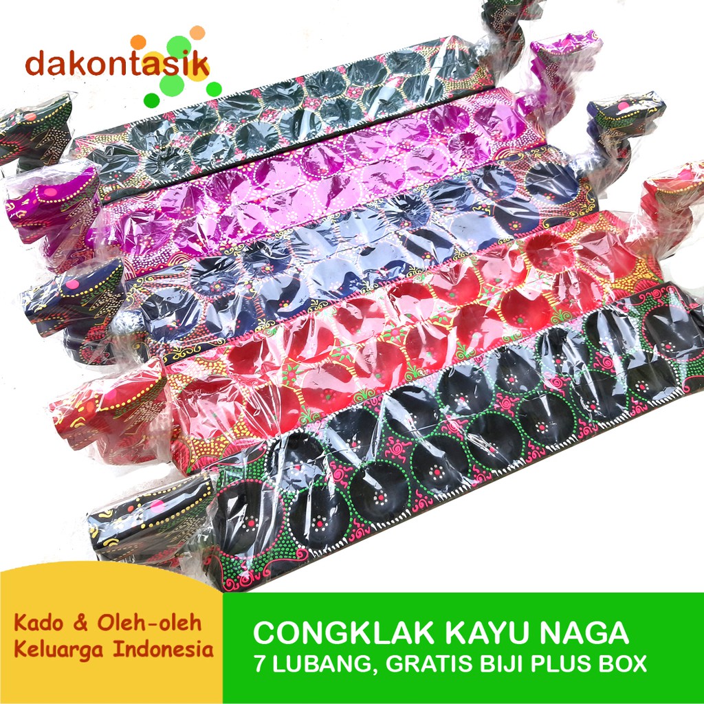 DakonTasik - Congklak Kayu Naga Gratis Biji dan Box Wadah Untuk Kado dan Oleh-oleh