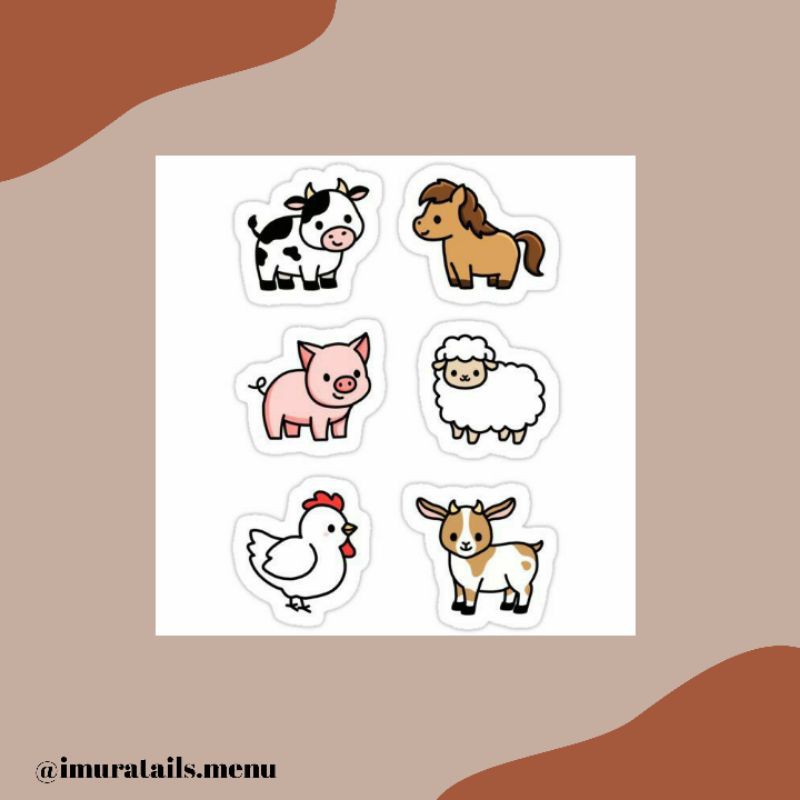 52pcs Sticker Tumblr Animal