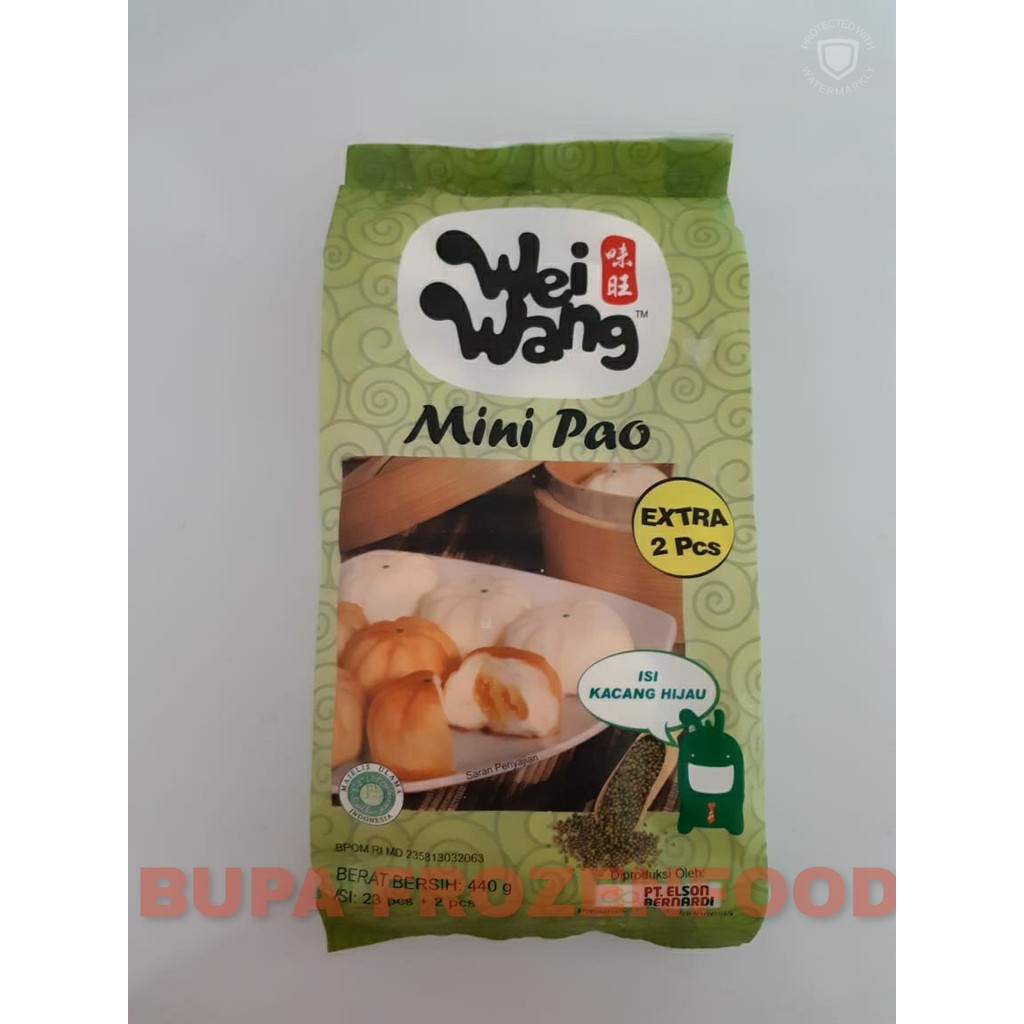 

WEI WANG MINIPAO ISI 25 PCS RASA KACANG HIJAU - BUPA FROZENFOOD