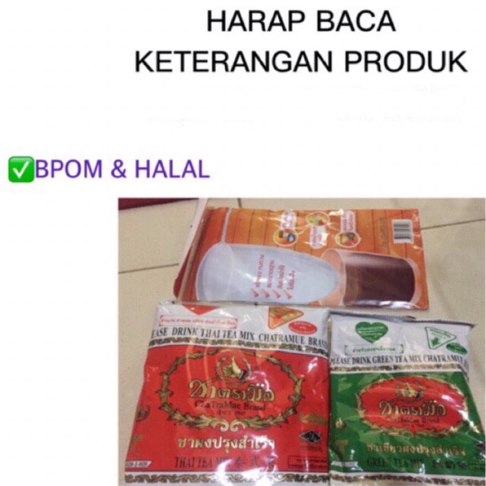 

PAKET thai tea thaitea green tea saringan teh chatramue number one