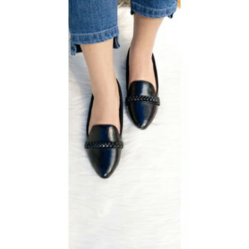 Sepatu Wanita Pansus |Khusus Hitam |Pansus Kerja |Kuliah Wanita DLWARK8